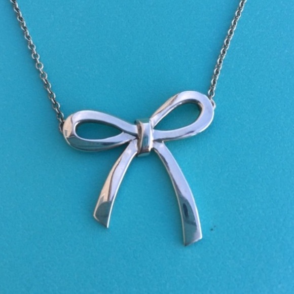 tiffany silver bow necklace Off 73 
